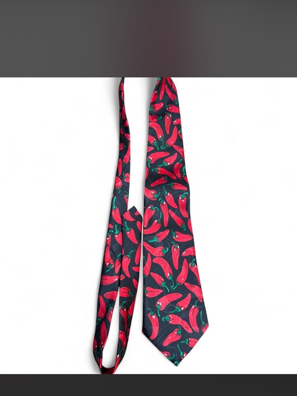 Vintage Designs by A. Rogers Hot Chili Pepper Novelty Silk Tie